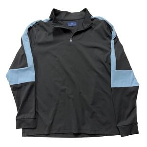 Grayson & Dunn Men's Quarter Zip Pullover Black 22x27 Long Sleeve Golf Shirt